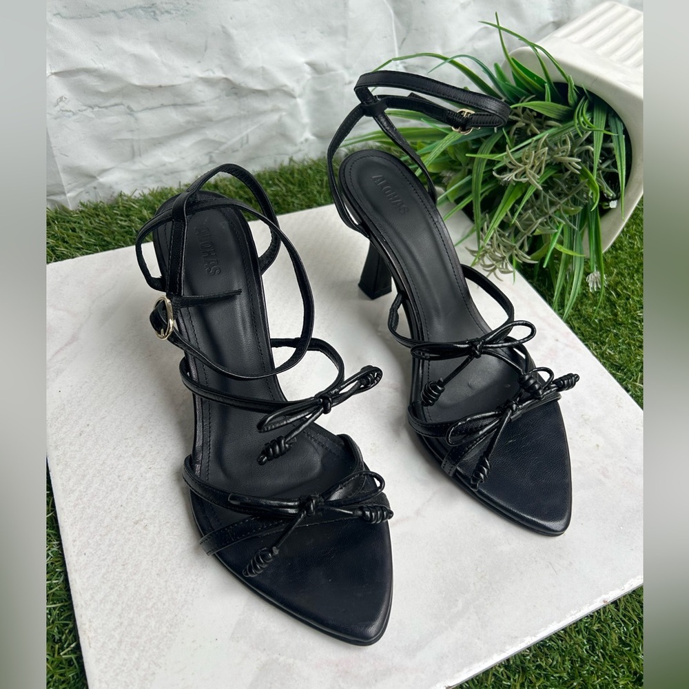 0233 - ALOHAS Black Strappy Heels - Picture 10 of 16